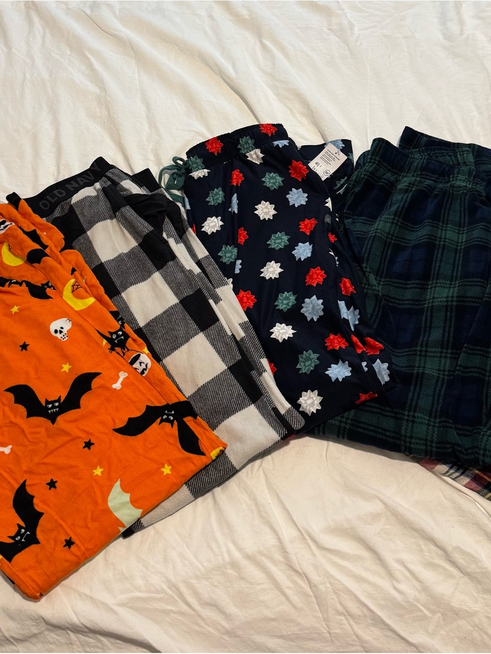 Old Navy, Jockey, etc mens Pajama Pants - Navy with Red, White, Green Stars